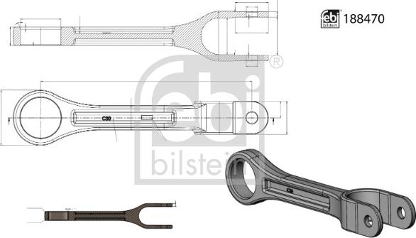 Febi Bilstein 188470 - Stiepnis / Atsaite, Stabilizators autodraugiem.lv