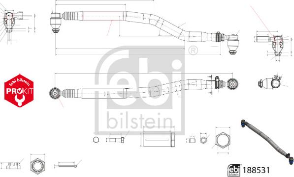 Febi Bilstein 188531 - Stūres garenstiepnis autodraugiem.lv