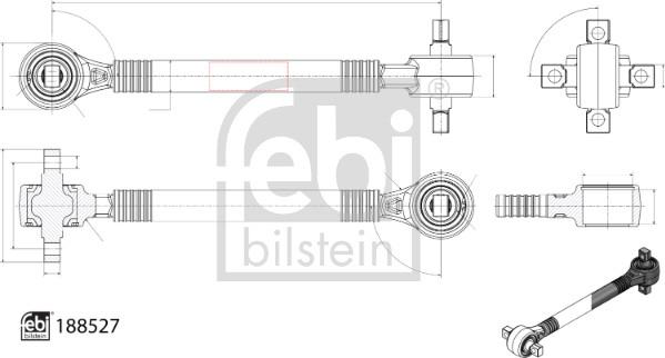 Febi Bilstein 188527 - Neatkarīgās balstiekārtas svira, Riteņa piekare autodraugiem.lv