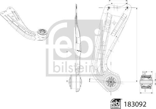 Febi Bilstein 183092 - Neatkarīgās balstiekārtas svira, Riteņa piekare autodraugiem.lv