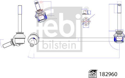 Febi Bilstein 182960 - Stiepnis / Atsaite, Stabilizators autodraugiem.lv