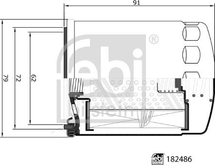 Febi Bilstein 182486 - Eļļas filtrs autodraugiem.lv