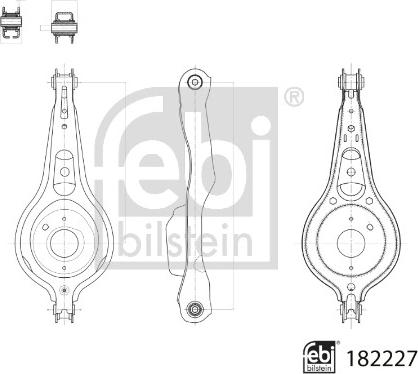 Febi Bilstein 182227 - Neatkarīgās balstiekārtas svira, Riteņa piekare autodraugiem.lv