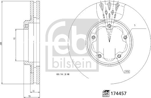 Febi Bilstein 174457 - Bremžu diski autodraugiem.lv