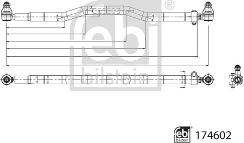 Febi Bilstein 174602 - Stūres šķērsstiepnis autodraugiem.lv