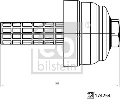 Febi Bilstein 174254 - Vāks, Eļļas filtra korpuss autodraugiem.lv