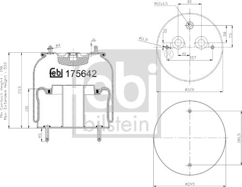 Febi Bilstein 175642 - Pneimoatsperes spilvens, Pneimopiekare autodraugiem.lv