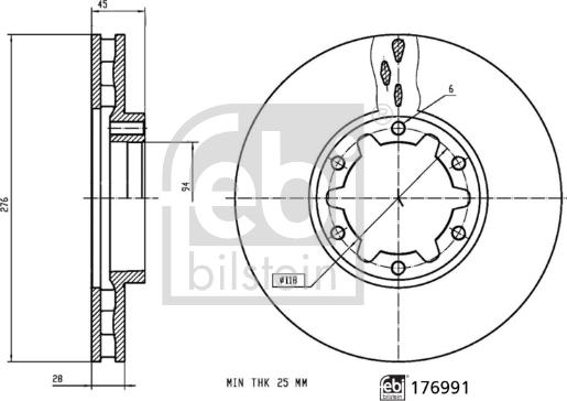 Febi Bilstein 176991 - Bremžu diski autodraugiem.lv