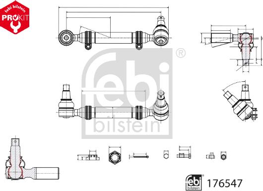 Febi Bilstein 176547 - Stūres šķērsstiepnis autodraugiem.lv