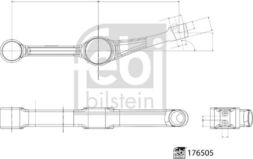 Febi Bilstein 176505 - Neatkarīgās balstiekārtas svira, Riteņa piekare autodraugiem.lv