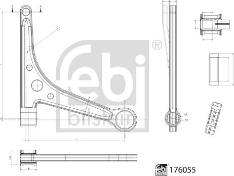 Febi Bilstein 176055 - Neatkarīgās balstiekārtas svira, Riteņa piekare autodraugiem.lv