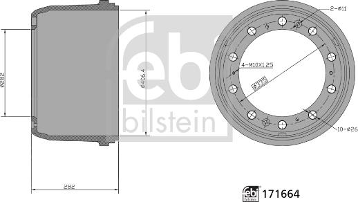 Febi Bilstein 171664 - Bremžu trumulis autodraugiem.lv