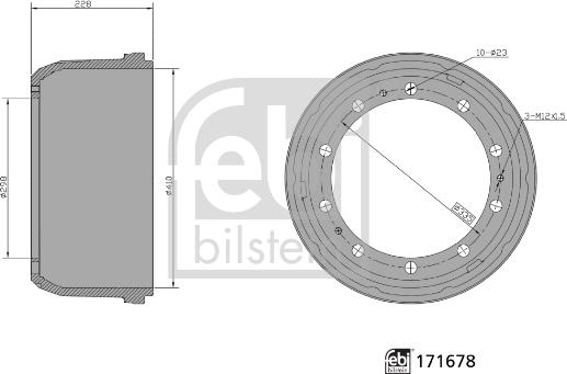 Febi Bilstein 171678 - Bremžu trumulis autodraugiem.lv