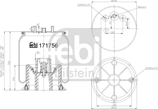 Febi Bilstein 171756 - Pneimoatsperes spilvens, Pneimopiekare autodraugiem.lv