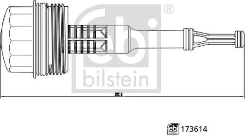 Febi Bilstein 173614 - Vāks, Eļļas filtra korpuss autodraugiem.lv