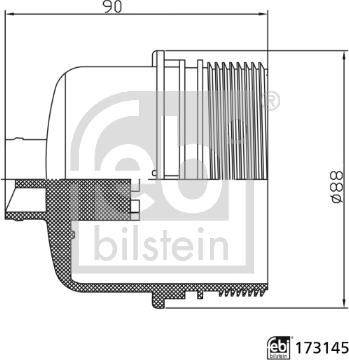 Febi Bilstein 173145 - Vāks, Eļļas filtra korpuss autodraugiem.lv