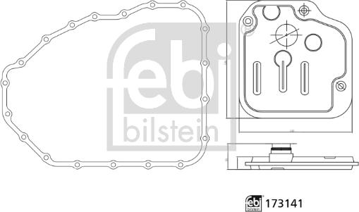 Febi Bilstein 173141 - Hidrofiltrs, Automātiskā pārnesumkārba autodraugiem.lv
