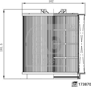 Febi Bilstein 173870 - Gaisa filtrs autodraugiem.lv