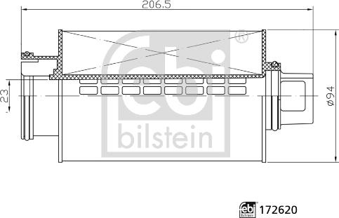 Febi Bilstein 172620 - Filtrs, Kartera ventilācijas sistēma autodraugiem.lv