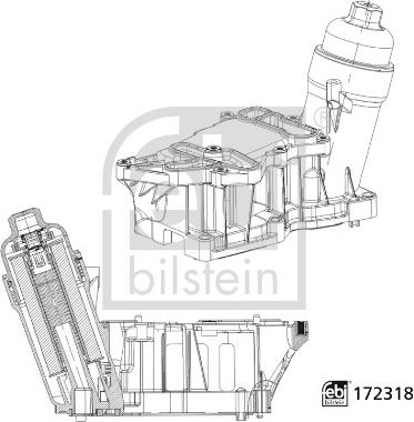 Febi Bilstein 172318 - Korpuss, Eļļas filtrs autodraugiem.lv