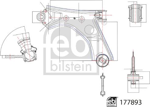 Febi Bilstein 177893 - Neatkarīgās balstiekārtas svira, Riteņa piekare autodraugiem.lv