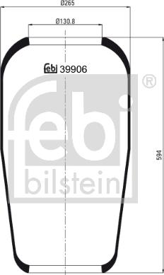 Febi Bilstein 39906 - Pneimoatsperes spilvens, Pneimopiekare autodraugiem.lv