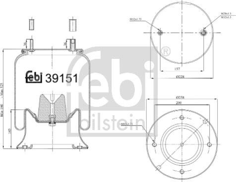 Febi Bilstein 39151 - Pneimoatsperes spilvens, Pneimopiekare autodraugiem.lv