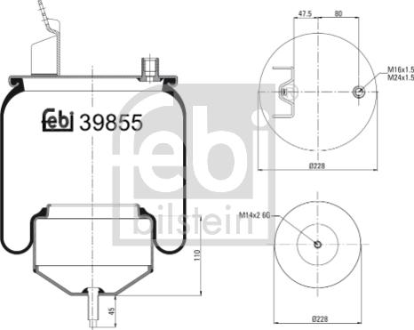 Febi Bilstein 39855 - Pneimoatsperes spilvens, Pneimopiekare autodraugiem.lv