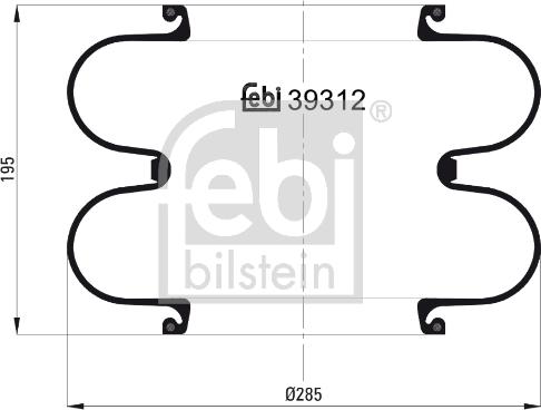 Febi Bilstein 39312 - Pneimoatsperes spilvens, Pneimopiekare autodraugiem.lv