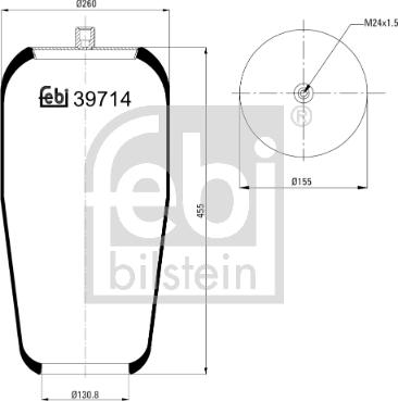 Febi Bilstein 39714 - Pneimoatsperes spilvens, Pneimopiekare autodraugiem.lv