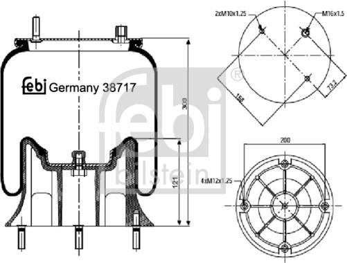 Febi Bilstein 38717 - Pneimoatsperes spilvens, Pneimopiekare autodraugiem.lv