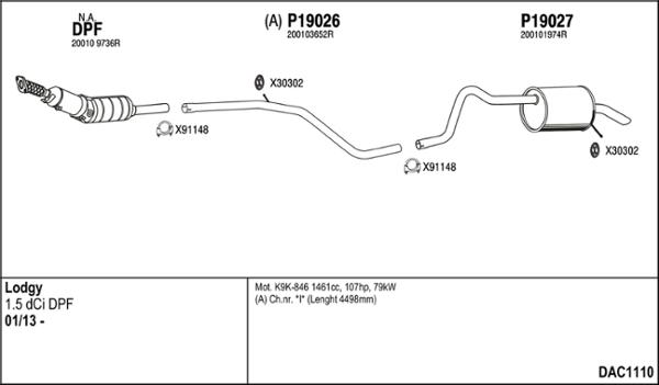 Fenno DAC1110 - Izplūdes gāzu sistēma autodraugiem.lv