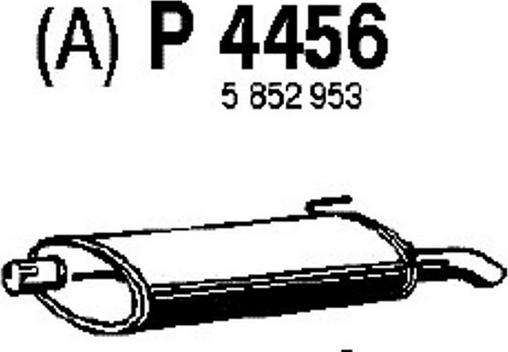 Fenno P4456 - Izplūdes gāzu trokšņa slāpētājs (pēdējais) autodraugiem.lv