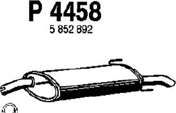 Fenno P4458 - Izplūdes gāzu trokšņa slāpētājs (pēdējais) autodraugiem.lv