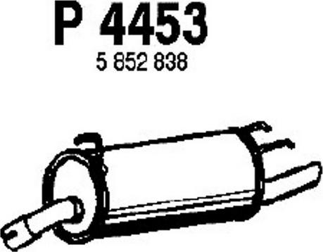 Fenno P4453 - Izplūdes gāzu trokšņa slāpētājs (pēdējais) autodraugiem.lv