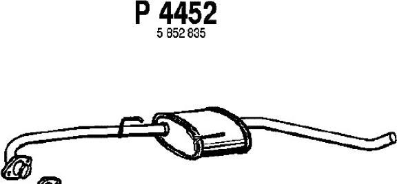 Fenno P4452 - Vidējais izpl. gāzu trokšņa slāpētājs autodraugiem.lv