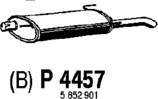 Fenno P4457 - Izplūdes gāzu trokšņa slāpētājs (pēdējais) autodraugiem.lv