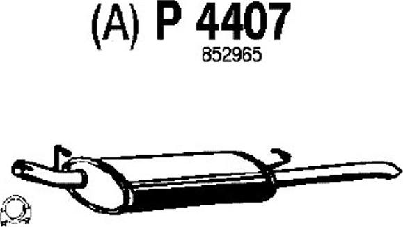 Fenno P4407 - Izplūdes gāzu trokšņa slāpētājs (pēdējais) autodraugiem.lv