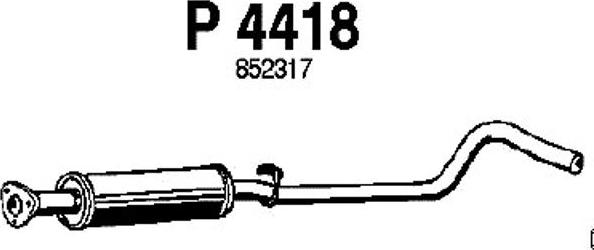 Fenno P4418 - Vidējais izpl. gāzu trokšņa slāpētājs autodraugiem.lv