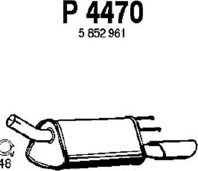 Fenno P4470 - Izplūdes gāzu trokšņa slāpētājs (pēdējais) autodraugiem.lv