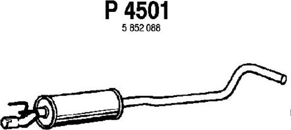 Fenno P4501 - Vidējais izpl. gāzu trokšņa slāpētājs autodraugiem.lv