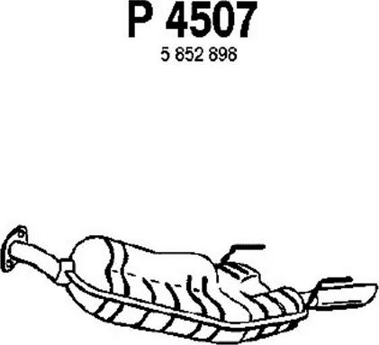 Fenno P4507 - Izplūdes gāzu trokšņa slāpētājs (pēdējais) autodraugiem.lv