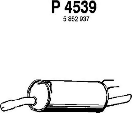 Fenno P4539 - Izplūdes gāzu trokšņa slāpētājs (pēdējais) autodraugiem.lv