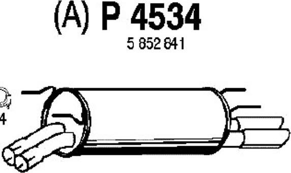 Fenno P4534 - Izplūdes gāzu trokšņa slāpētājs (pēdējais) autodraugiem.lv