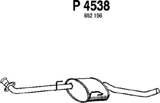 Fenno P4538 - Vidējais izpl. gāzu trokšņa slāpētājs autodraugiem.lv