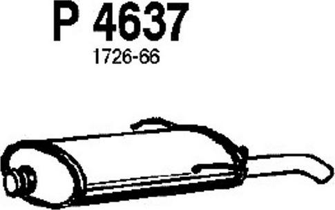 Fenno P4637 - Izplūdes gāzu trokšņa slāpētājs (pēdējais) autodraugiem.lv