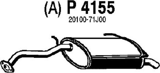 Fenno P4155 - Izplūdes gāzu trokšņa slāpētājs (pēdējais) autodraugiem.lv