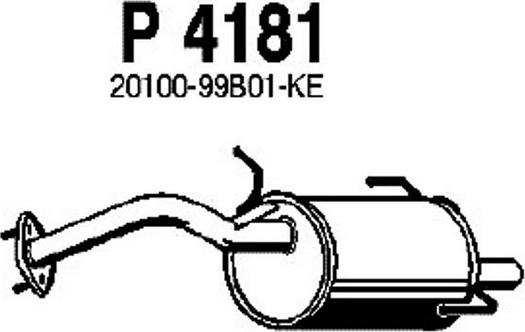 Fenno P4181 - Izplūdes gāzu trokšņa slāpētājs (pēdējais) autodraugiem.lv