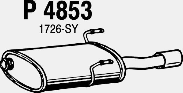 Fenno P4853 - Izplūdes gāzu trokšņa slāpētājs (pēdējais) autodraugiem.lv