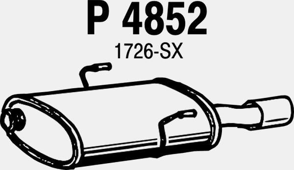 Fenno P4852 - Izplūdes gāzu trokšņa slāpētājs (pēdējais) autodraugiem.lv